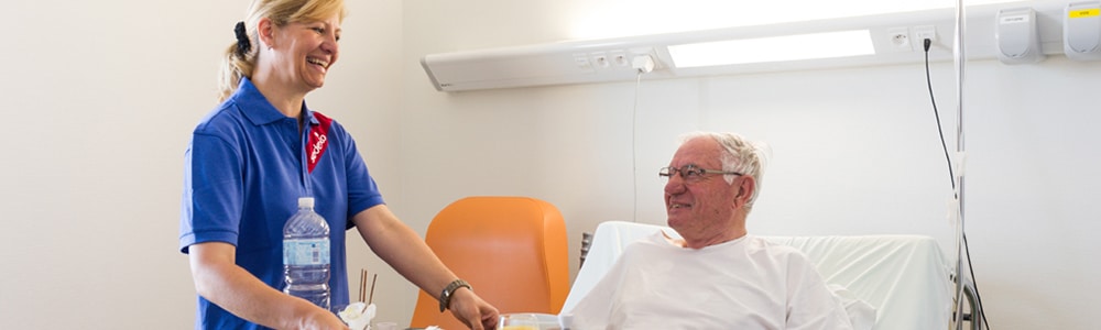 Patientenverpflegung im Krankenhaus unterstützt durch die EDI Services für Sodexo DACH